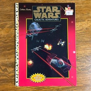 Vintage Golden Books Star Wars Galactic Adventures Coloring Book, New